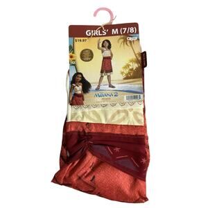 Disney Moana 2 Girls Classic Dress Costume size Medium 7-8 New